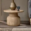 Vivan Grooved Wood Side Table