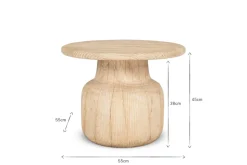 Vivan Grooved Wood Side Table