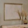 Yadur Rectangular Mirror - Antique Brass - Large