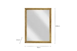 Yadur Rectangular Mirror - Antique Brass - Large