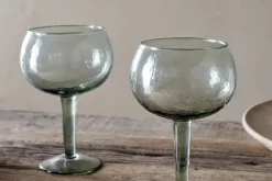 Yala Hammered Gin Glass - Sage Green (Set of 2)