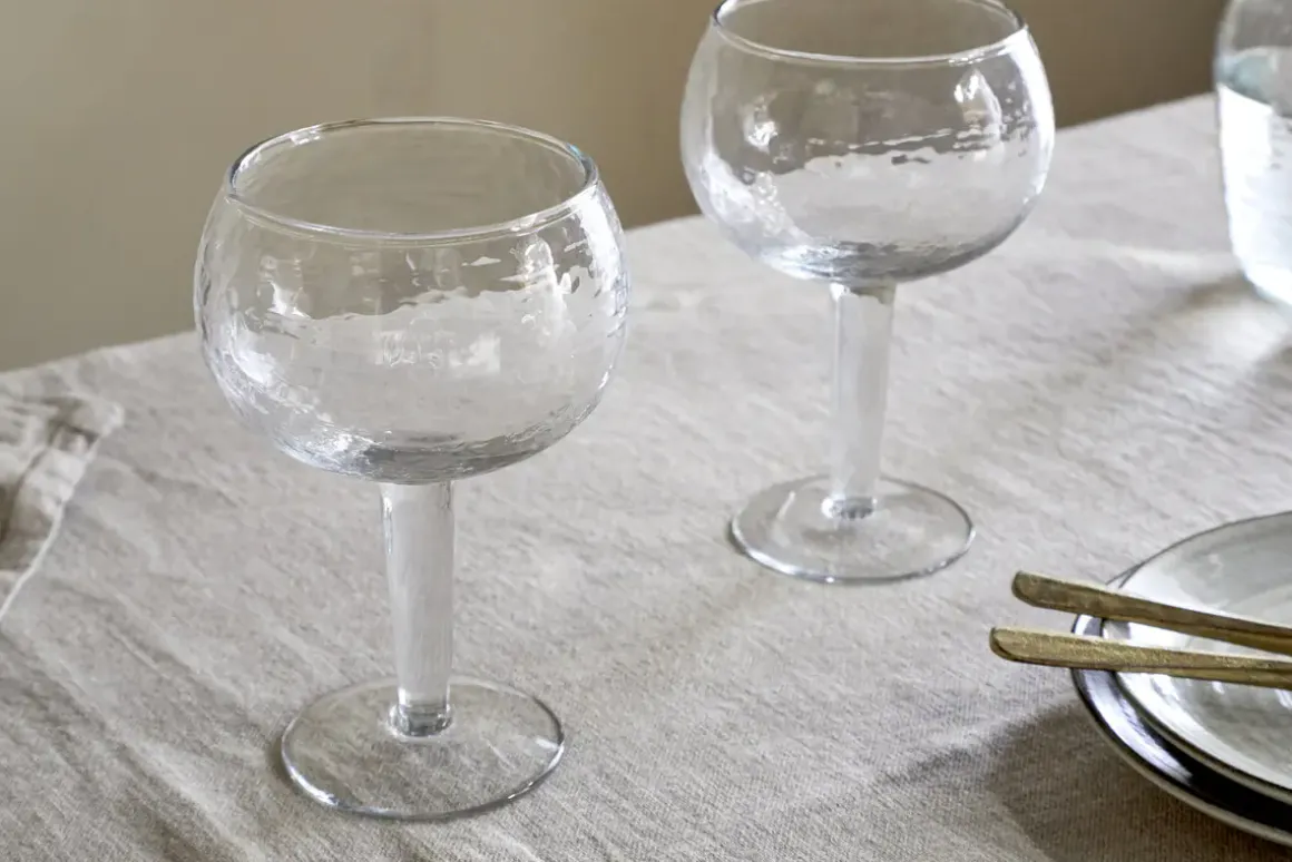 Yala Hammered Gin Glass - Clear (Set of 2)