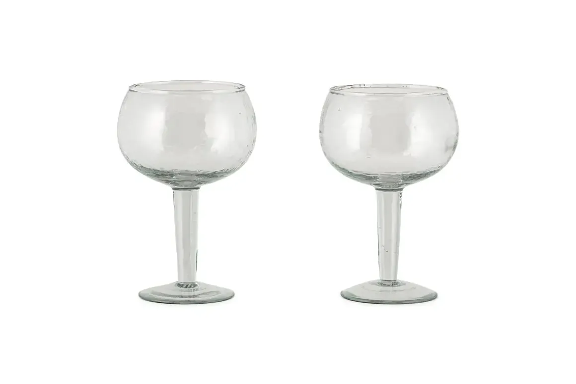 Yala Hammered Gin Glass - Clear (Set of 2)