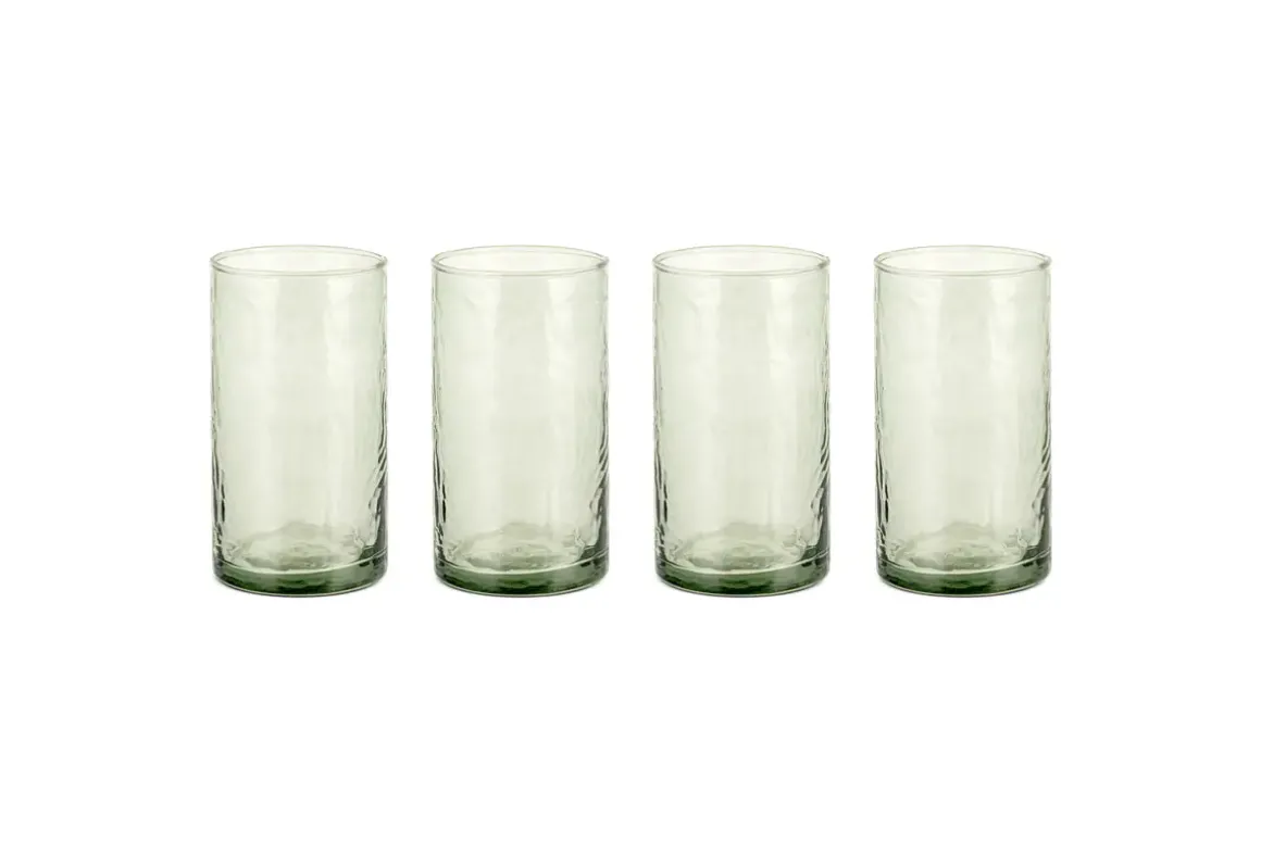 Yala Hammered Highball - Sage Green (Set of 4)