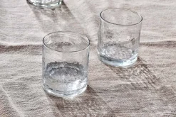 Yala Hammered Tumbler - Clear Glass (Set of 4)