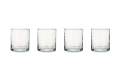 Yala Hammered Tumbler - Clear Glass (Set of 4)
