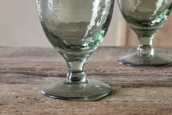 Yala Hammered Wine Glass - Sage Green (Set of 4)