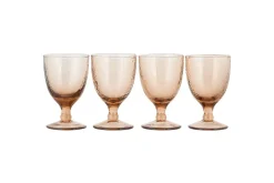 Yala Hammered Wine Glass - Dusty Terracotta (Set of 4)
