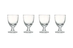 Yala Hammered Wine Glass - Clear Glass (Set of 4)