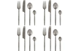 Yani Cutlery Set - Matt Black (Set of 16)