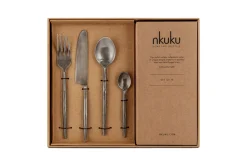 Yani Cutlery Set - Matt Black (Set of 16)