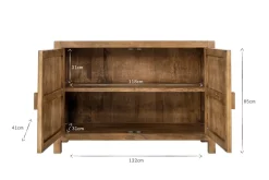 Yasha Reeded Mango Wood Sideboard