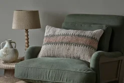 Zairya Jute & Cotton Cushion Cover - Natural & Rust