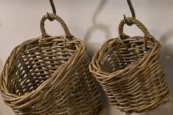 Zawar Rattan Hanging Baskets - Natural (Set of 2)