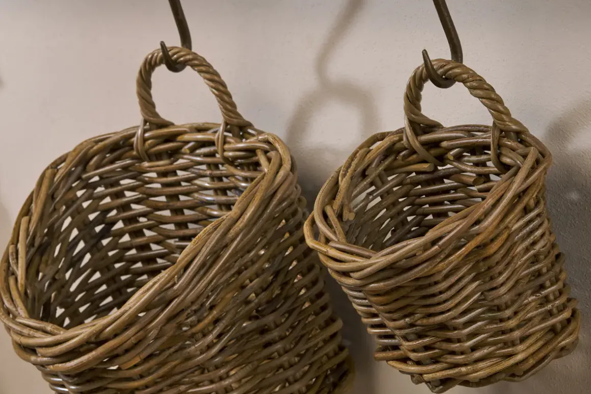 Zawar Rattan Hanging Baskets - Natural (Set of 2)