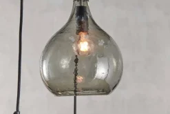 Ziva Recycled Glass Cluster Pendant - Green Smoke