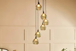 Ziva Statement Recycled Glass Cluster Pendant - Green Smoke