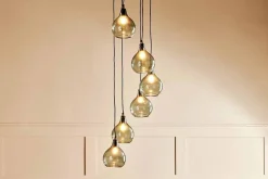 Ziva Statement Recycled Glass Cluster Pendant - Green Smoke