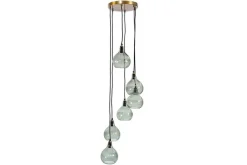 Ziva Statement Recycled Glass Cluster Pendant - Green Smoke