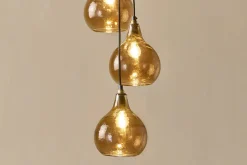 Ziva Statement Recycled Glass Cluster Pendant - Light Smoke Brown
