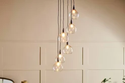 Ziva Statement Recycled Glass Cluster Pendant - Clear