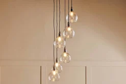 Ziva Statement Recycled Glass Cluster Pendant - Clear